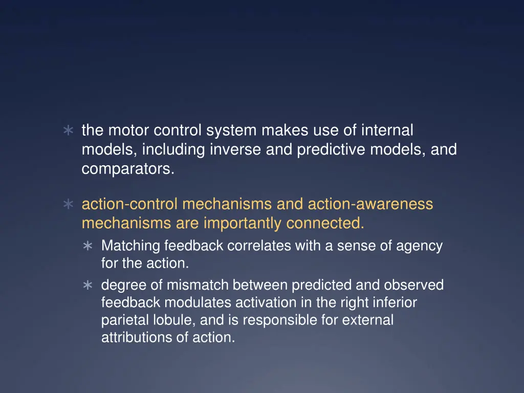 the motor control system makes use of internal