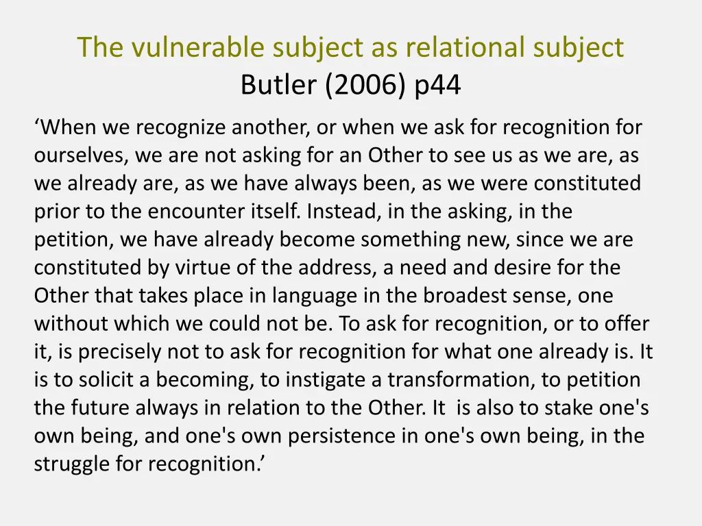 the vulnerable subject as relational subject