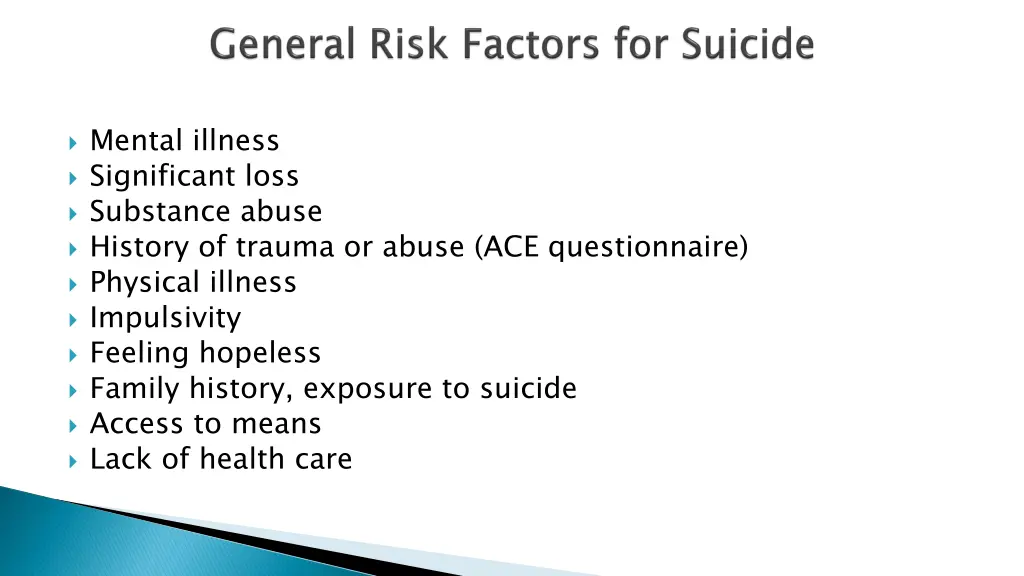 mental illness significant loss substance abuse