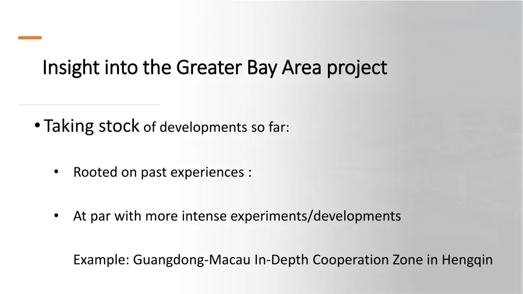 insight into the greater bay area project insight 10