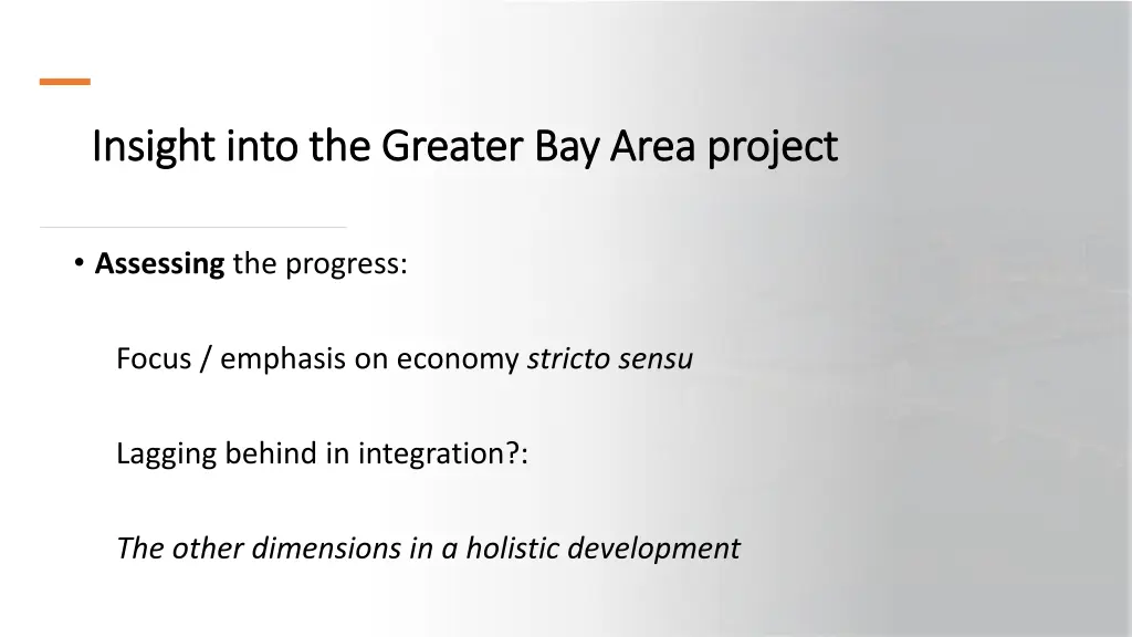 insight into the greater bay area project insight 15