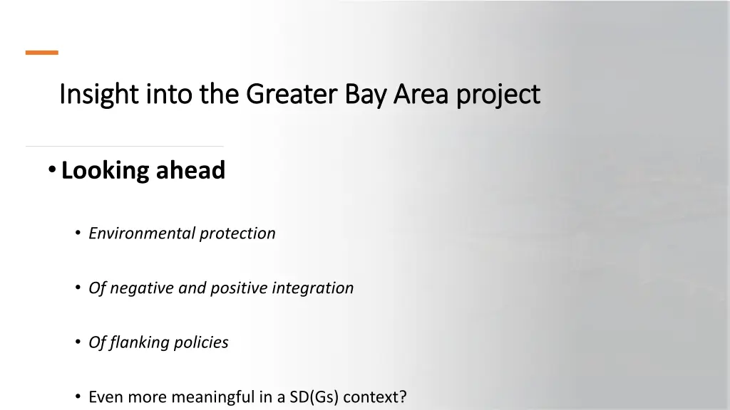 insight into the greater bay area project insight 20