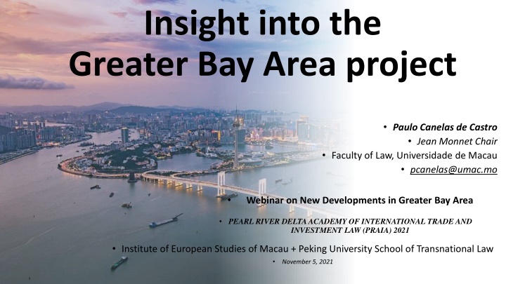 insight into the greater bay area project