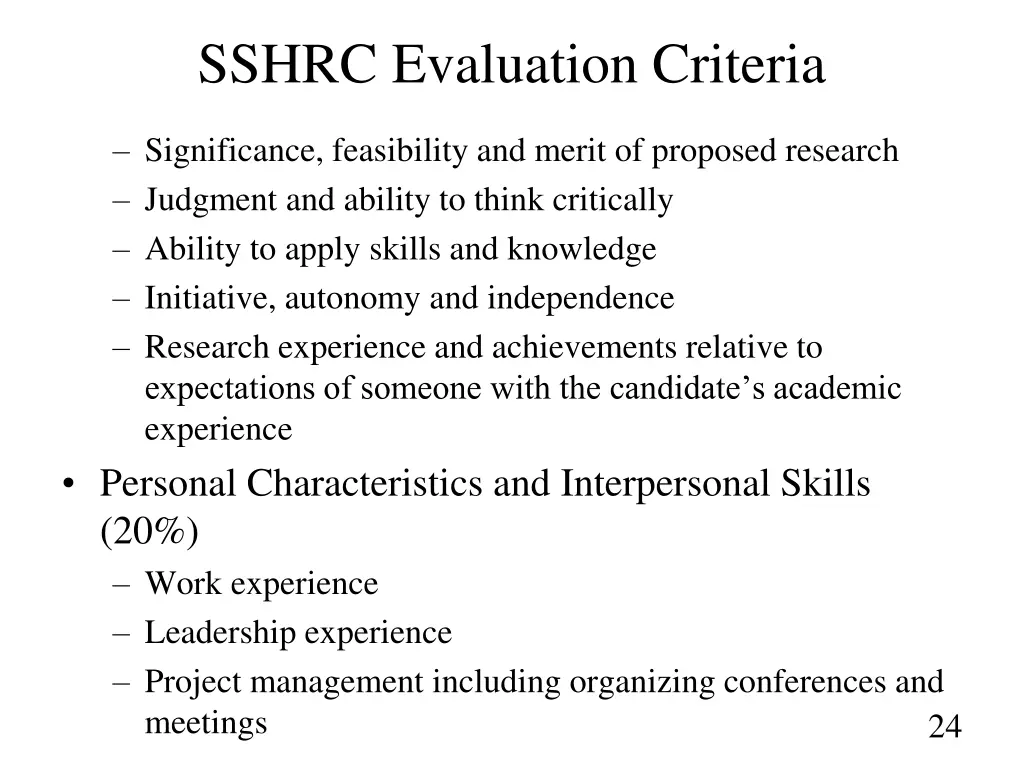 sshrc evaluation criteria 1