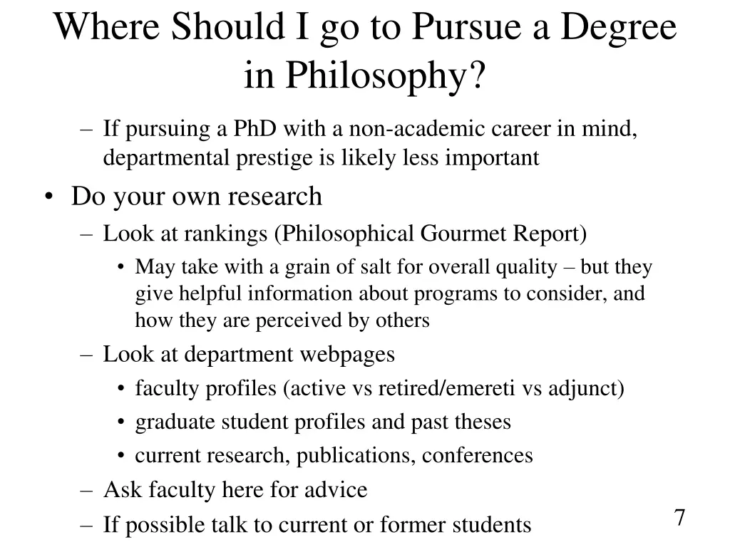 where should i go to pursue a degree in philosophy 1