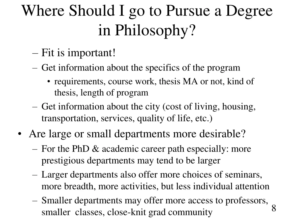 where should i go to pursue a degree in philosophy 2