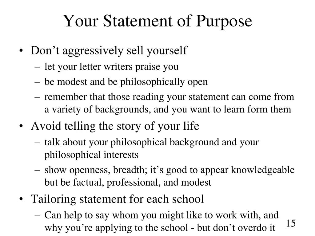 your statement of purpose 1