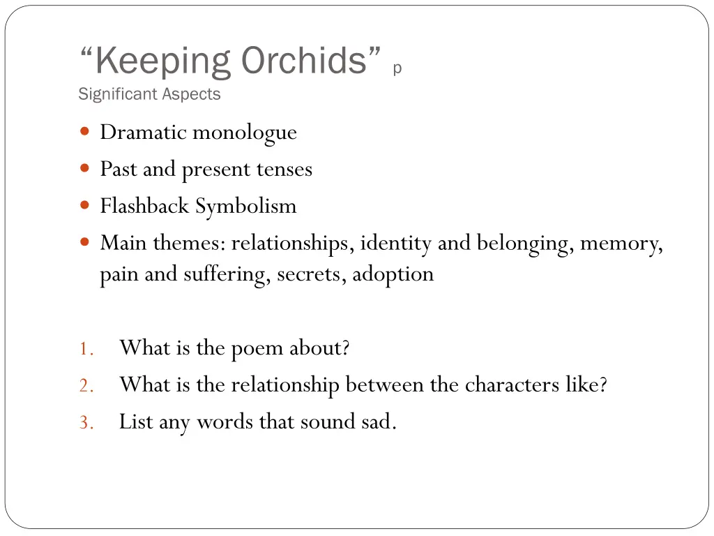 keeping orchids p significant aspects