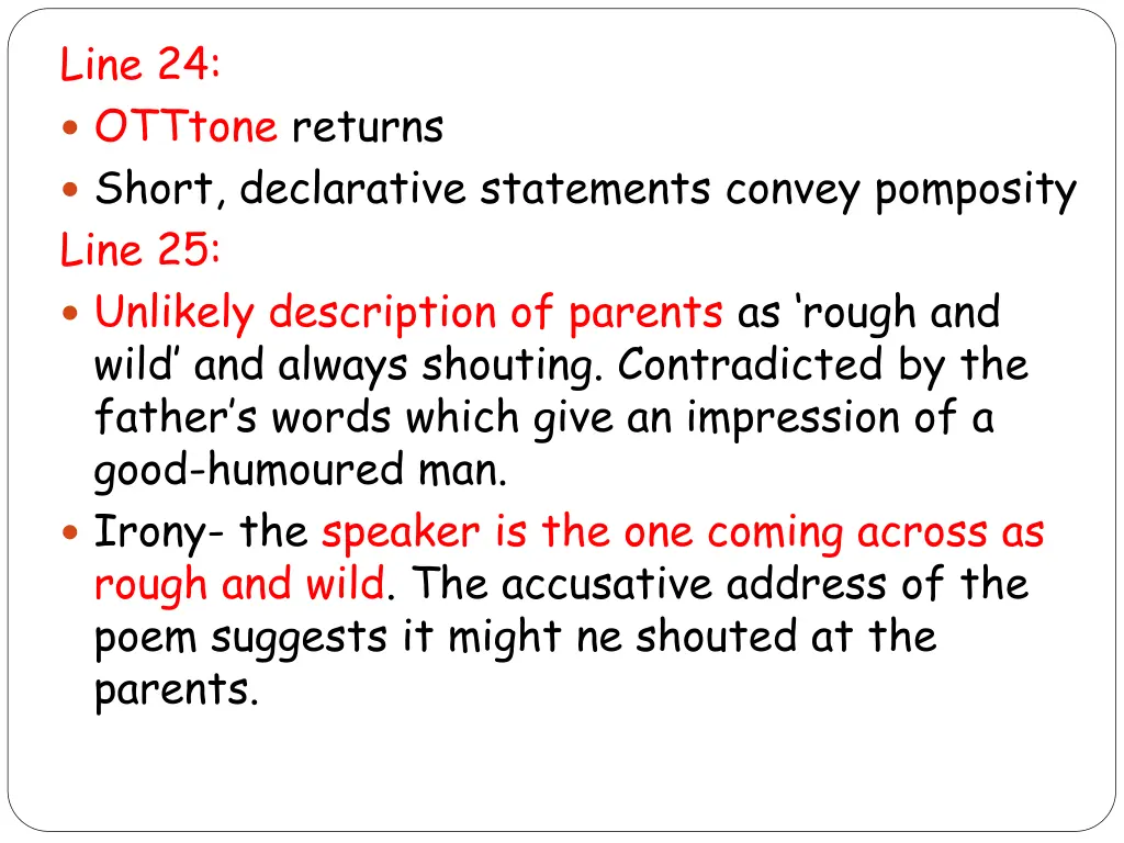 line 24 otttone returns short declarative