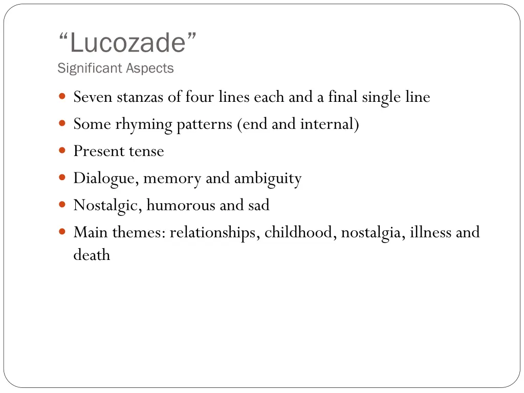 lucozade significant aspects