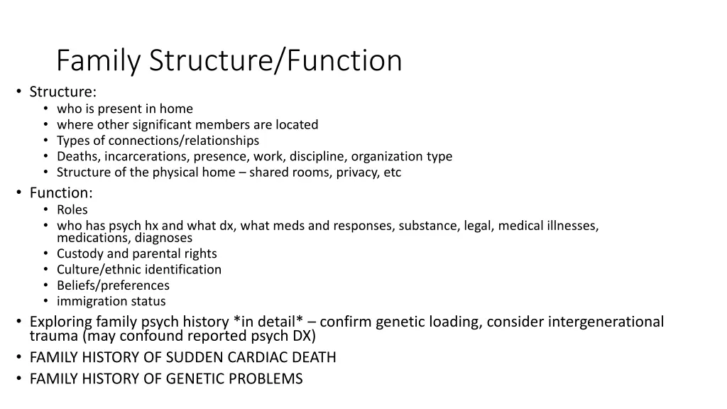 family structure function structure