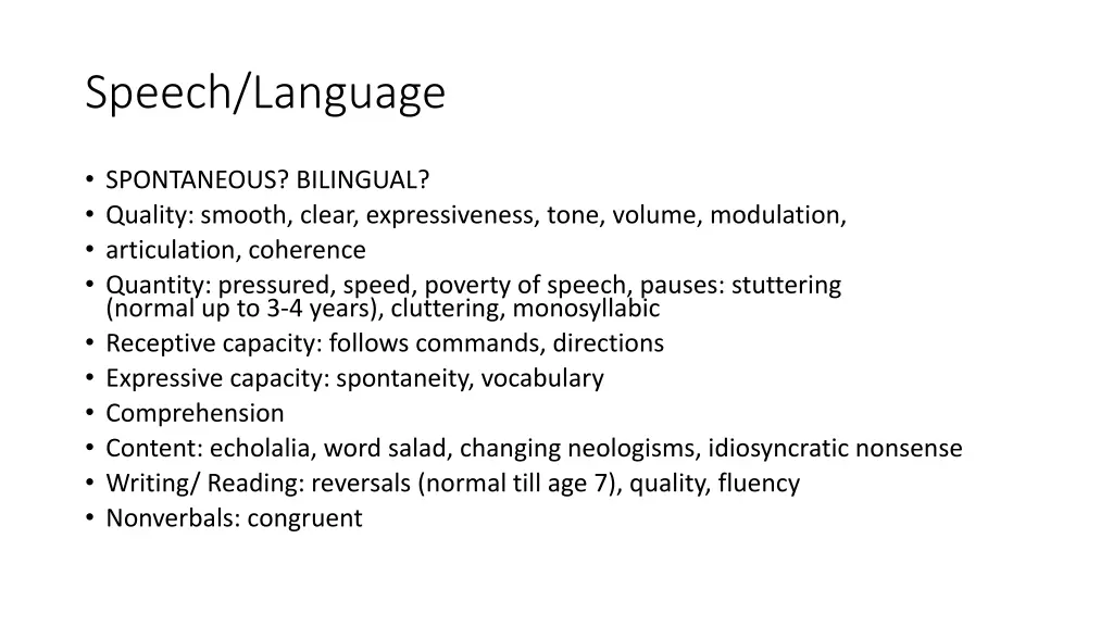 speech language