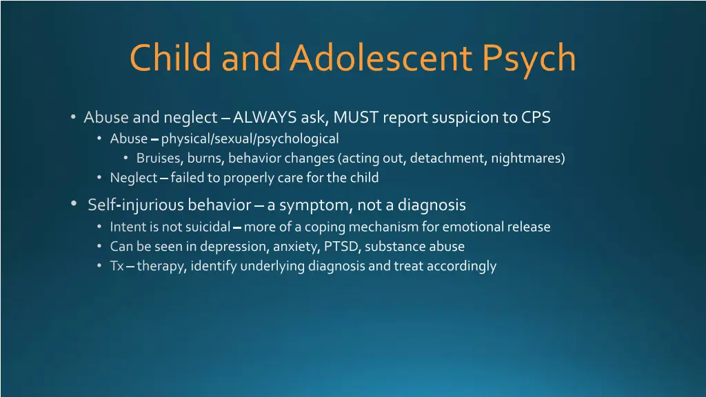 child and adolescent psych 3