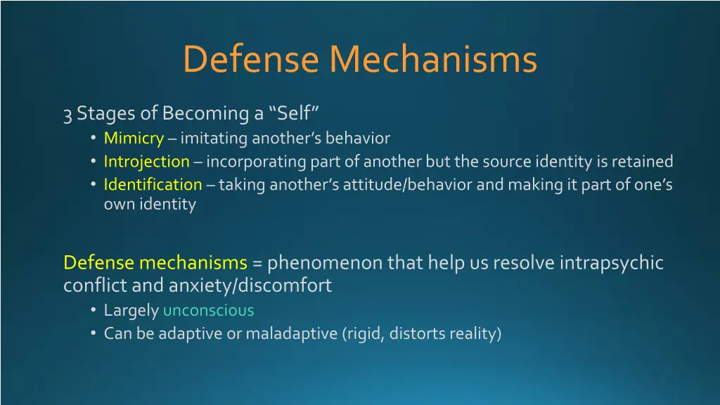 defense mechanisms