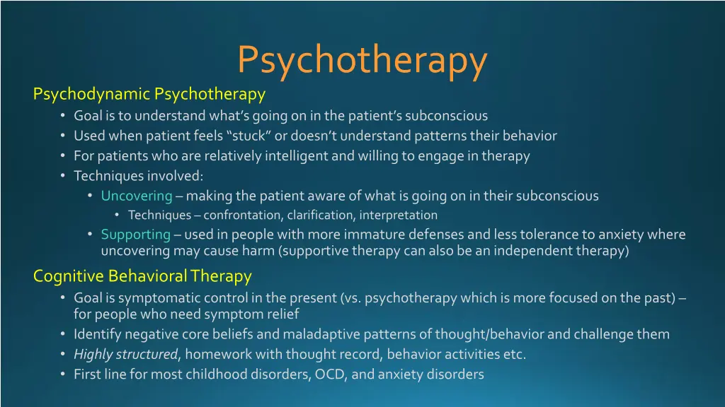 psychotherapy