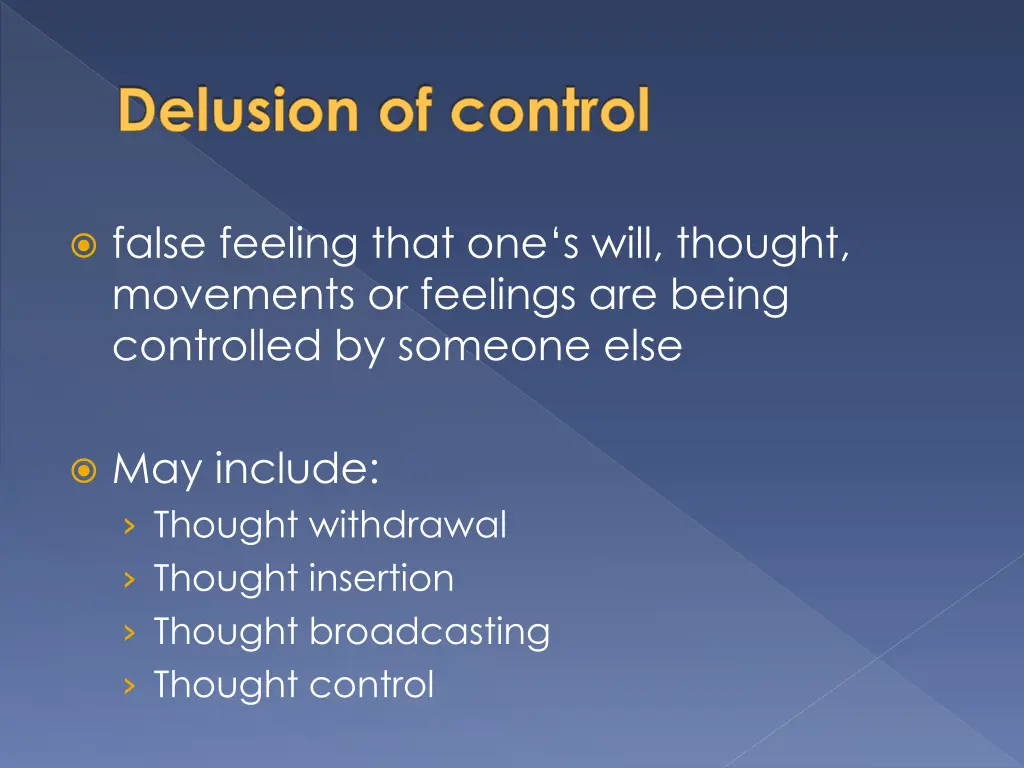 delusion of control