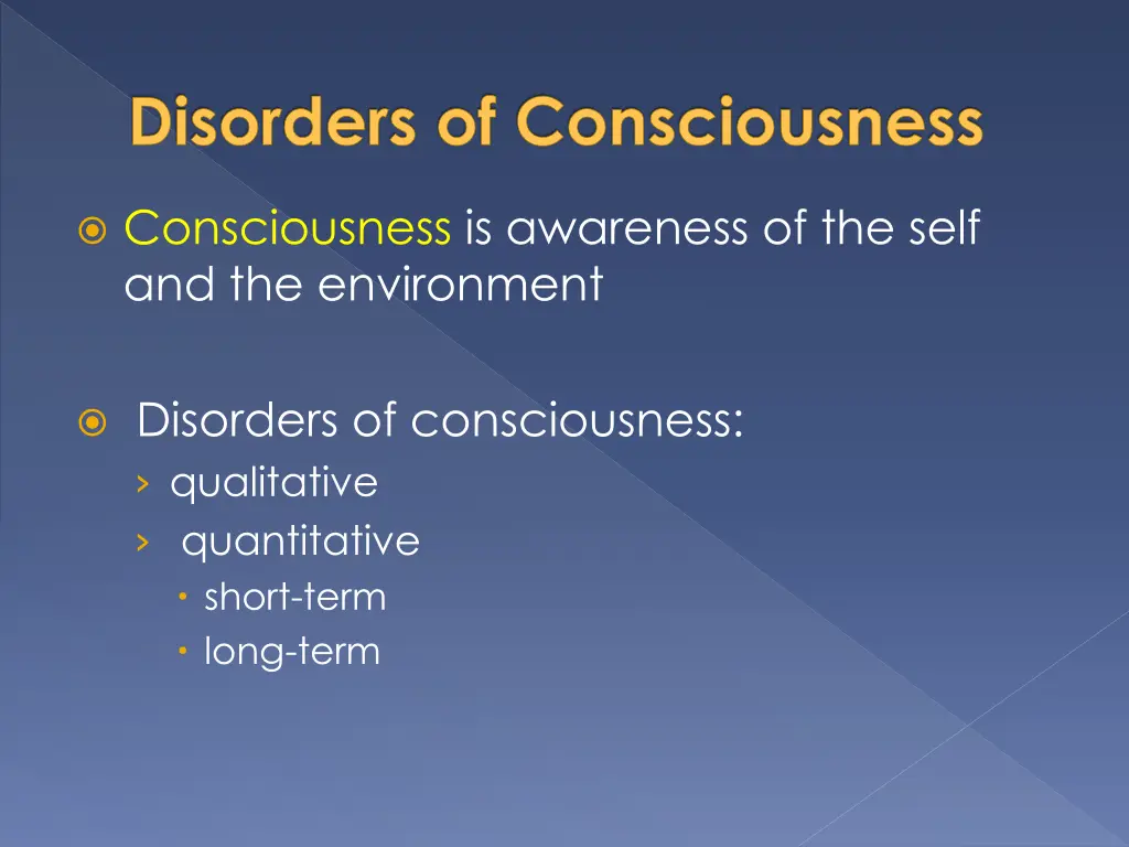 disorders of consciousness