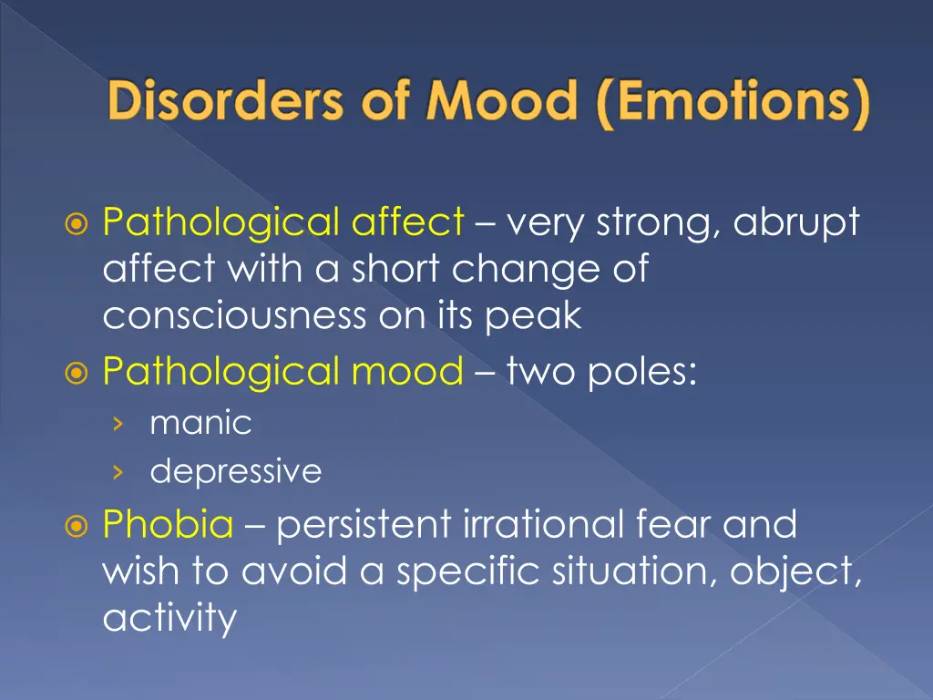 disorders of mood emotions 1