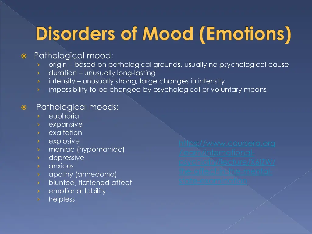 disorders of mood emotions 2