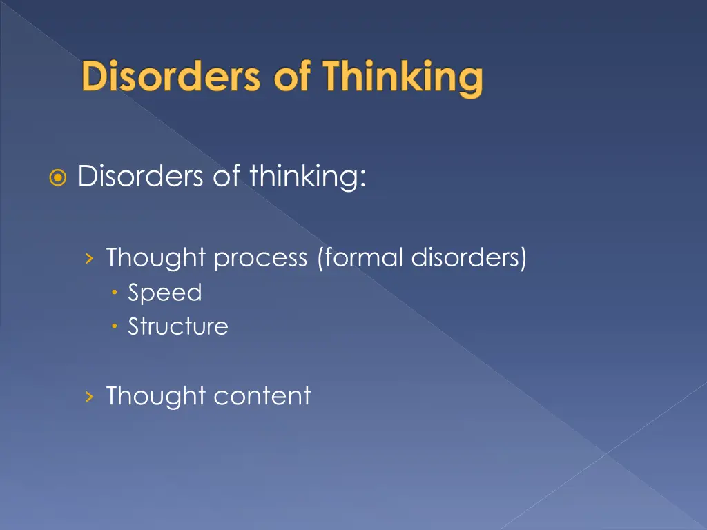 disorders of thinking 1