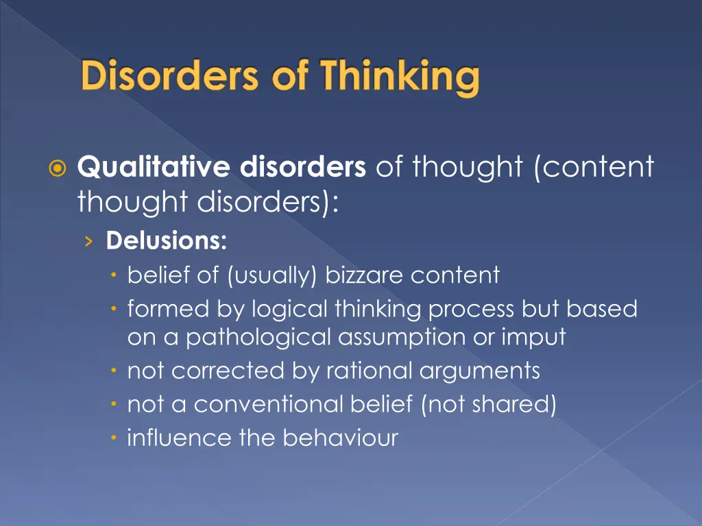 disorders of thinking 2