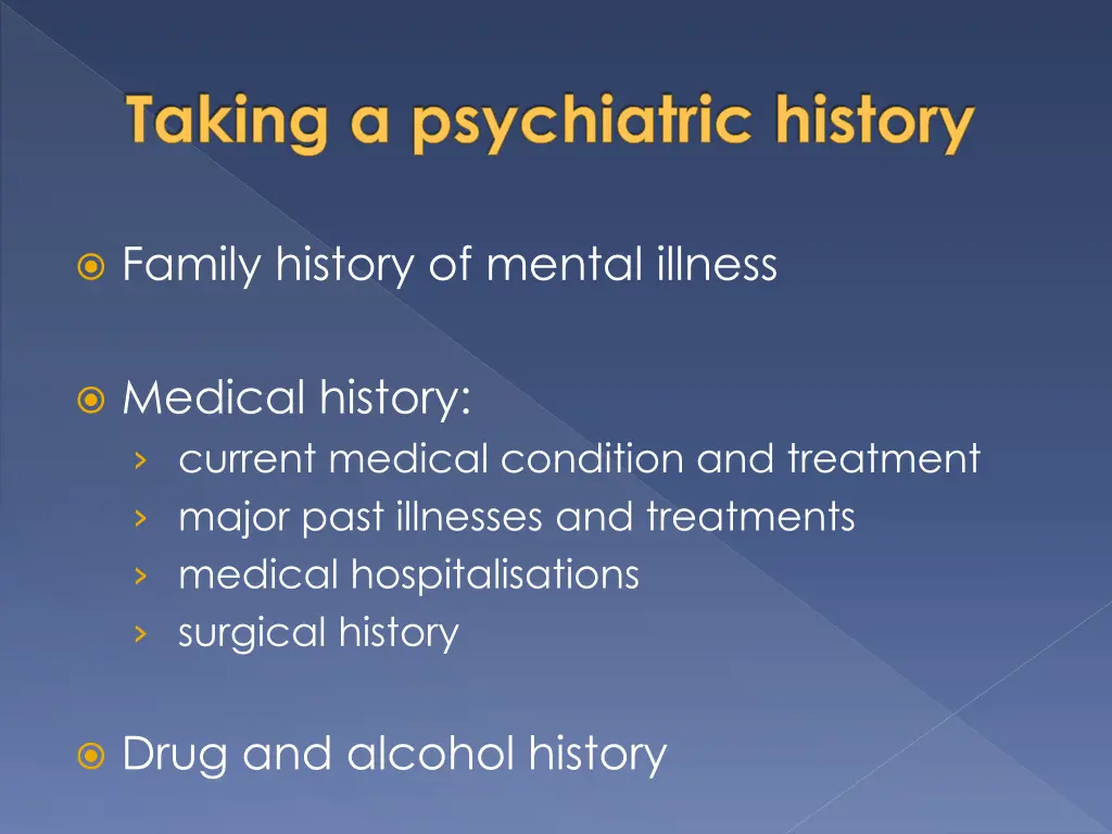 taking a psychiatric history 3