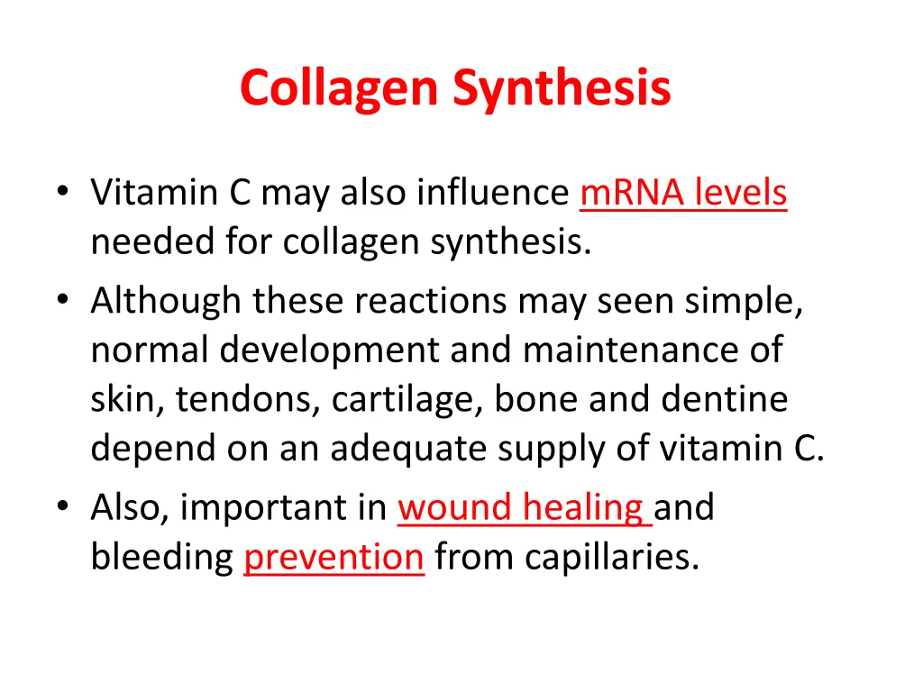 collagen synthesis 1