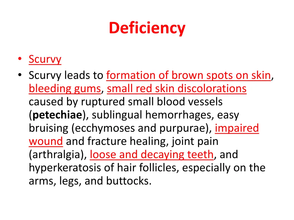 deficiency