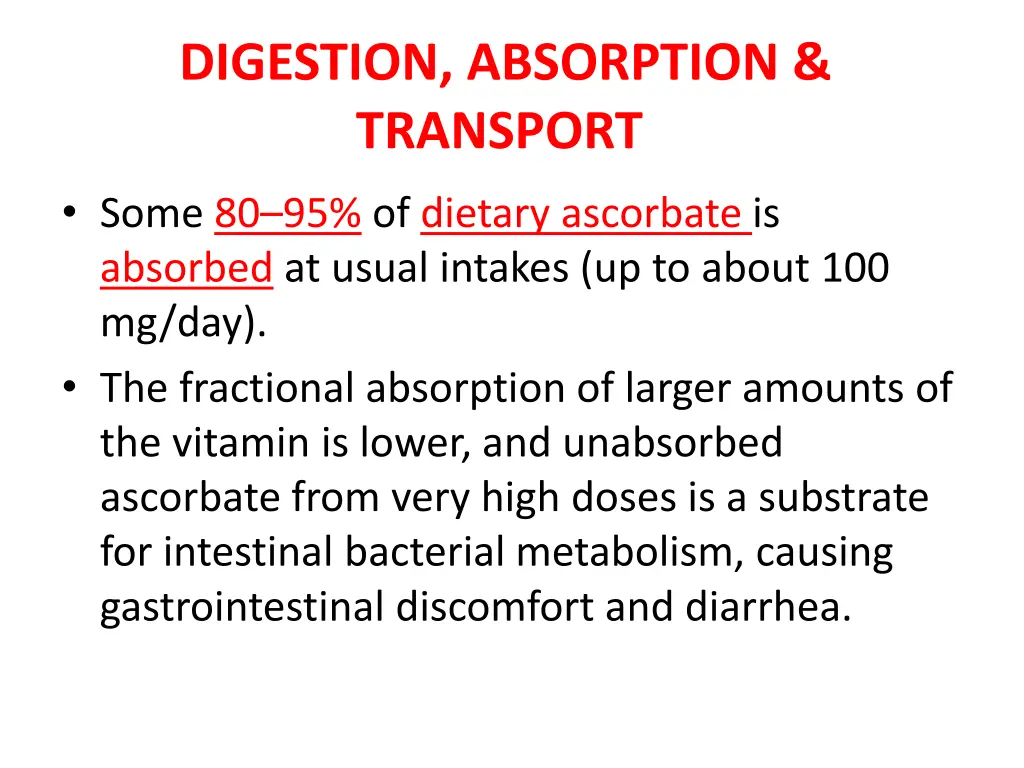 digestion absorption transport 2