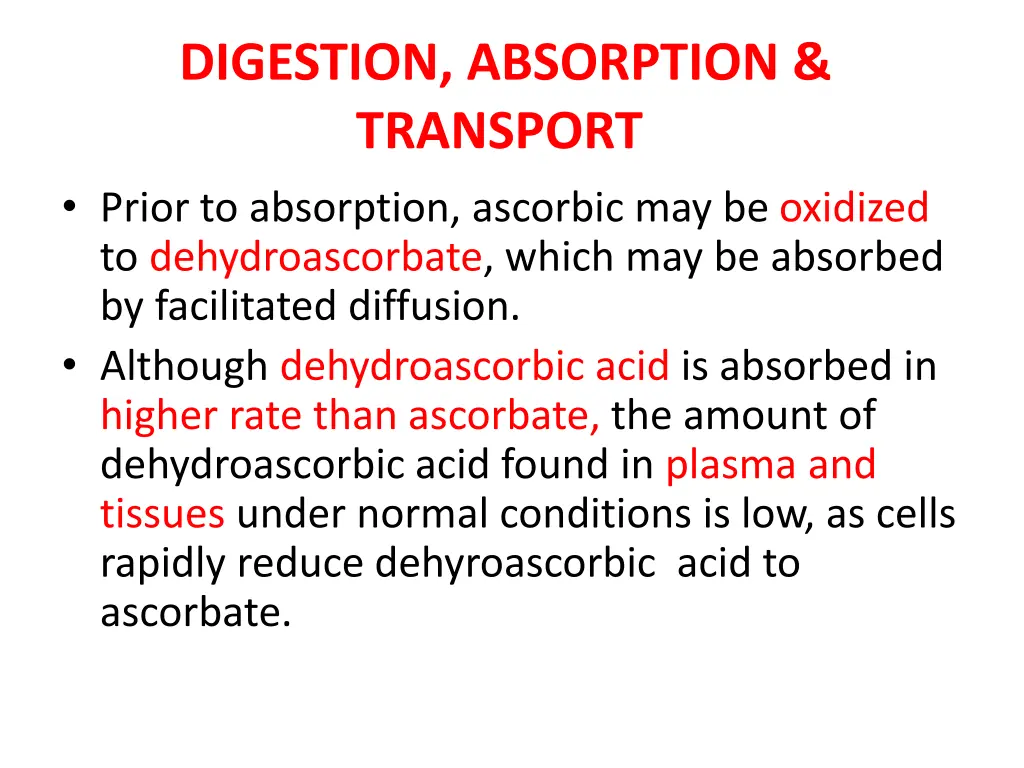 digestion absorption transport prior