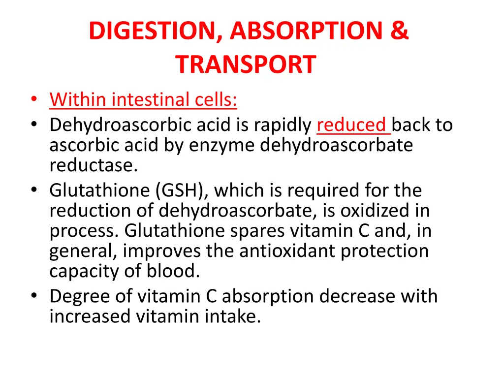 digestion absorption transport within intestinal