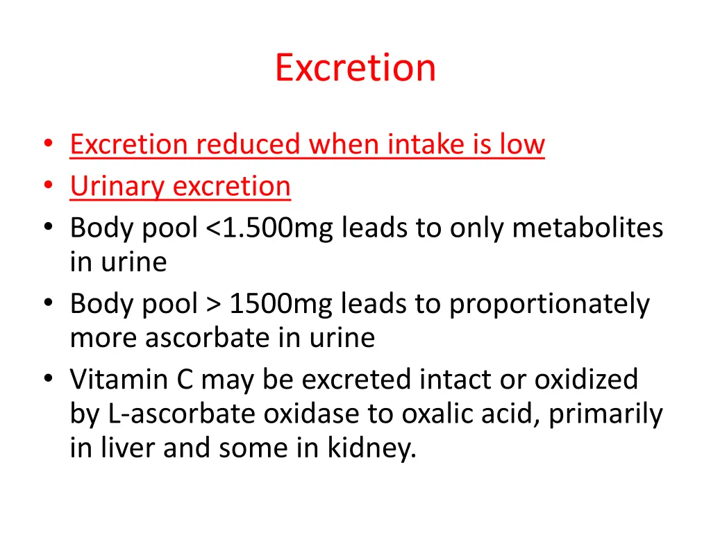 excretion