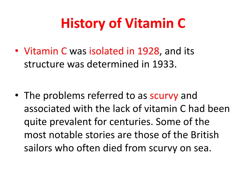 history of vitamin c