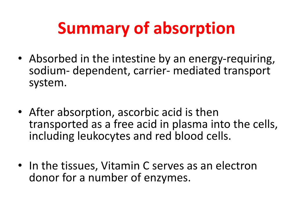 summary of absorption