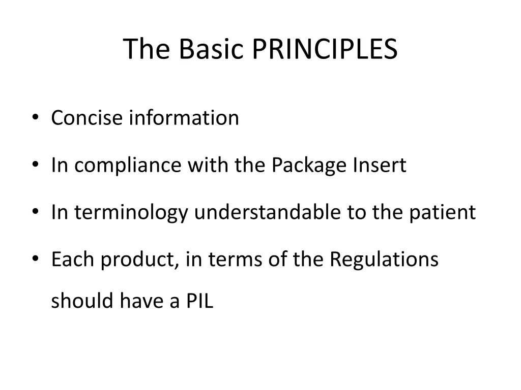 the basic principles