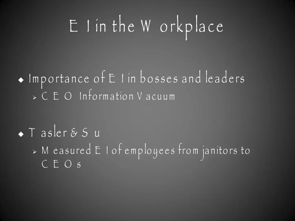 e i in the w orkplace 2