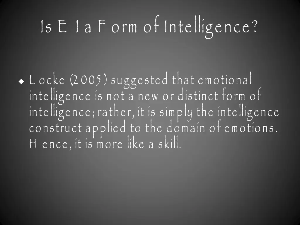 is e i a f orm of intelligence 1