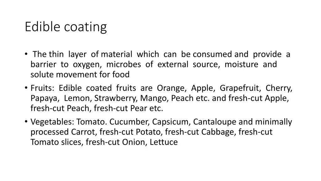 edible coating