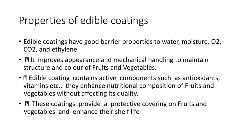 properties of edible coatings