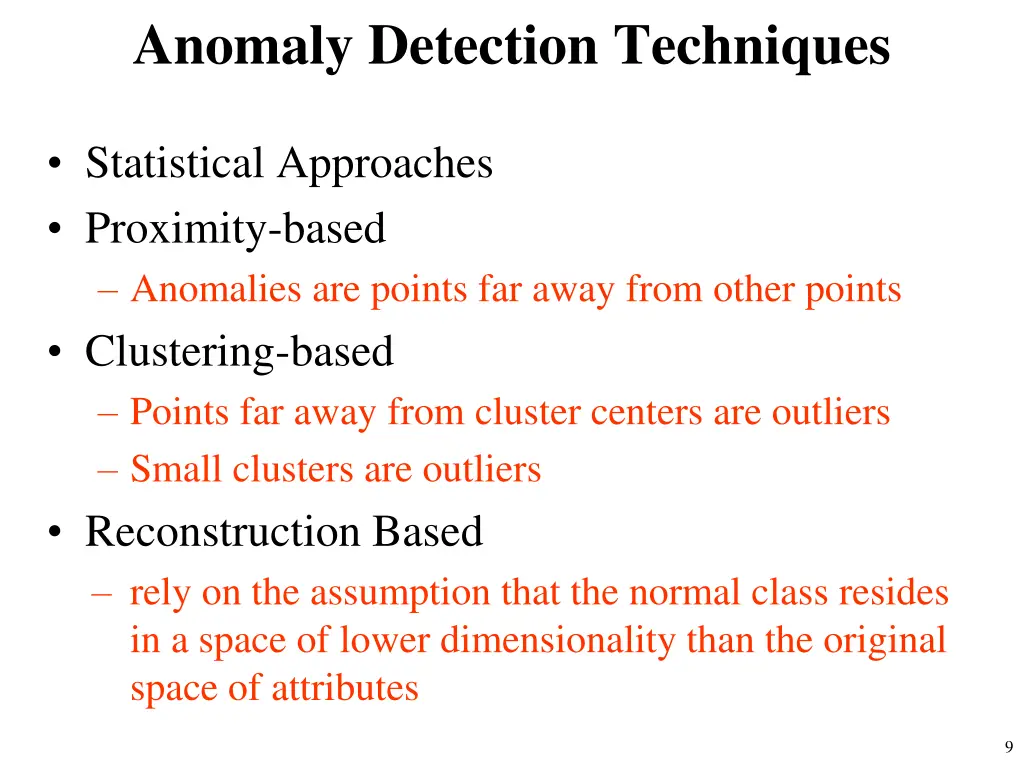 anomaly detection techniques