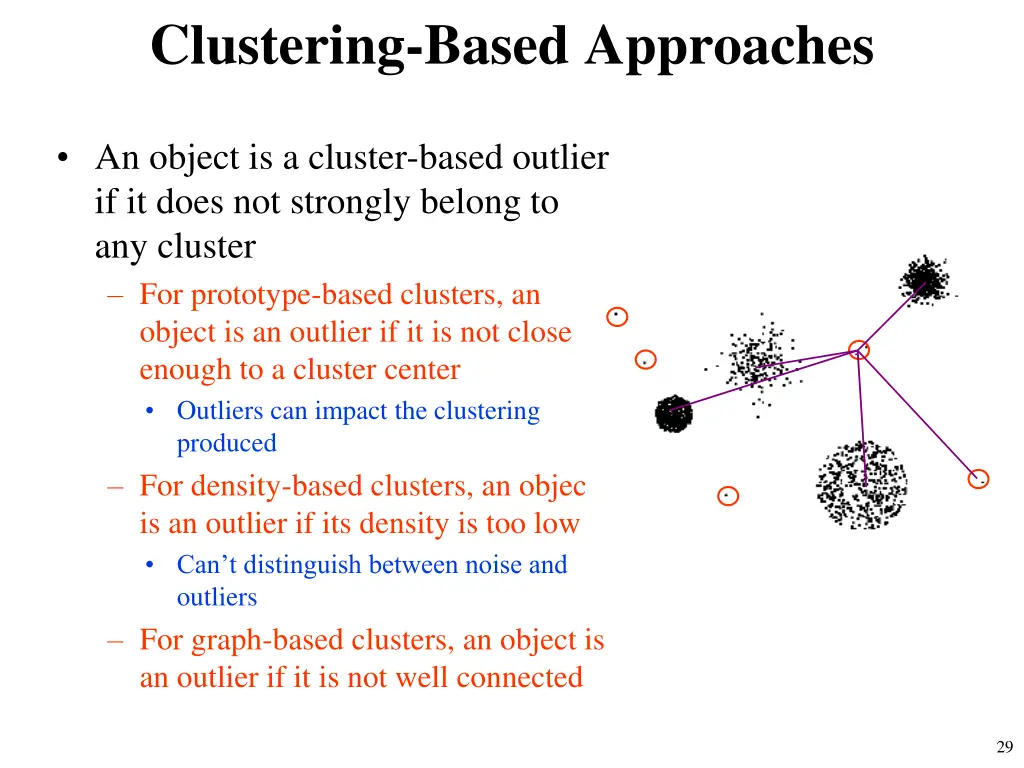 clustering based approaches