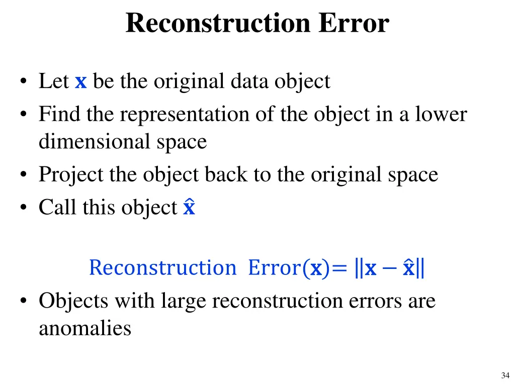 reconstruction error