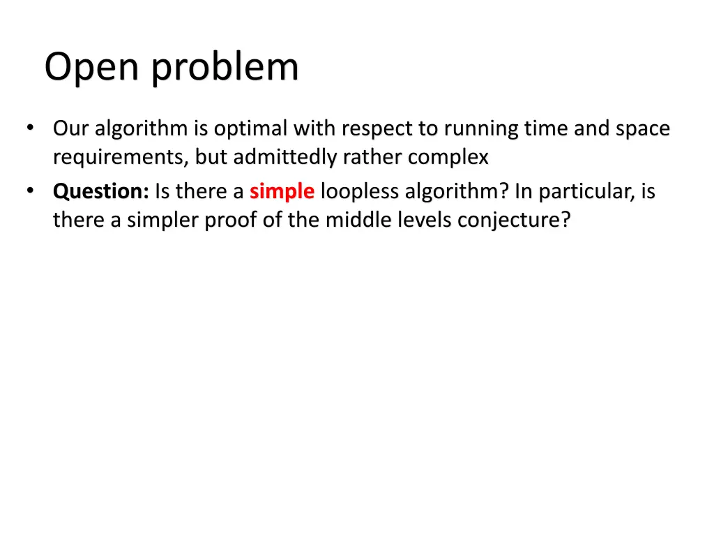 open problem