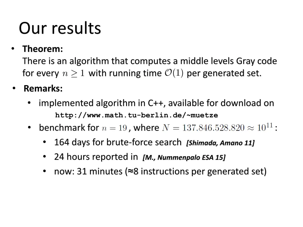 our results theorem there is an algorithm that 2