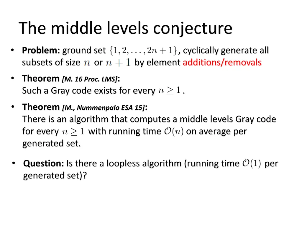 the middle levels conjecture 2