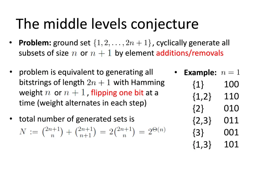 the middle levels conjecture