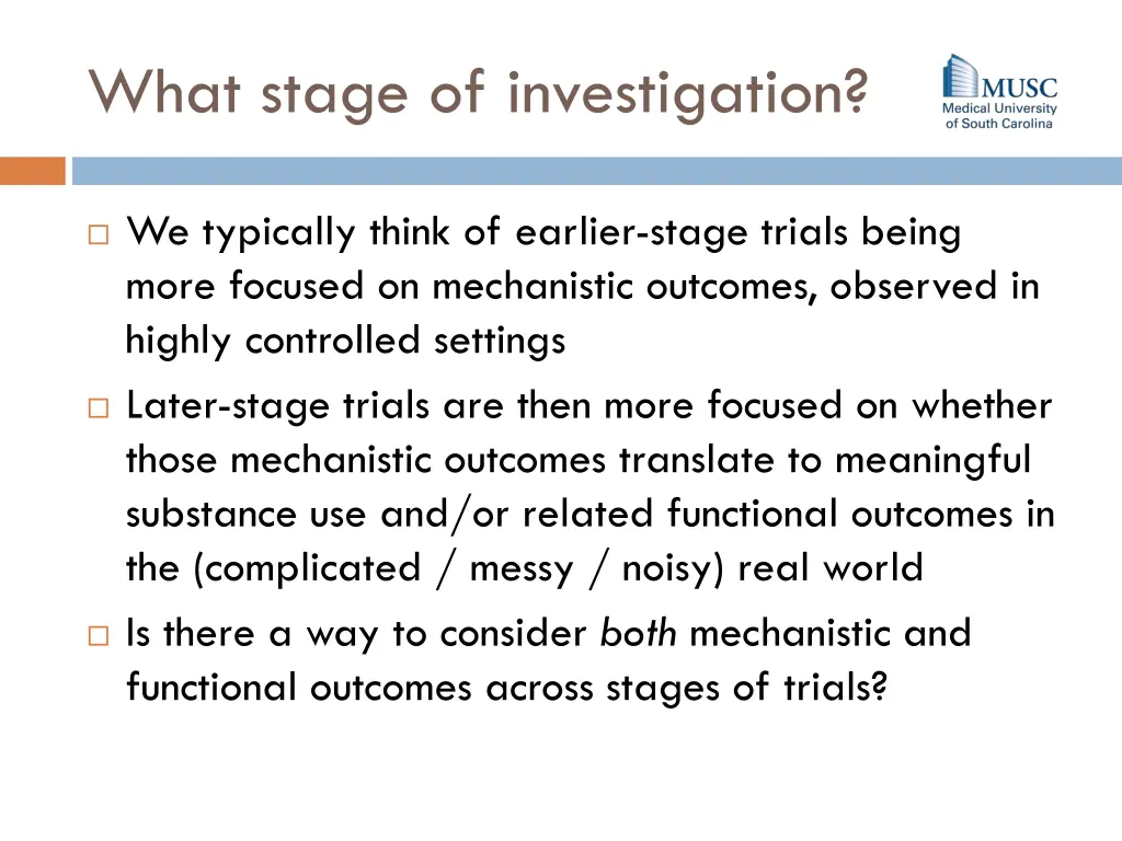 what stage of investigation 1