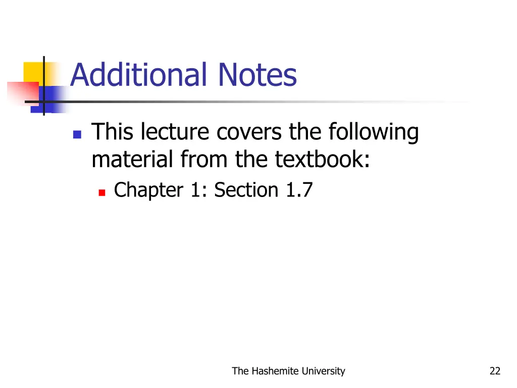 additional notes