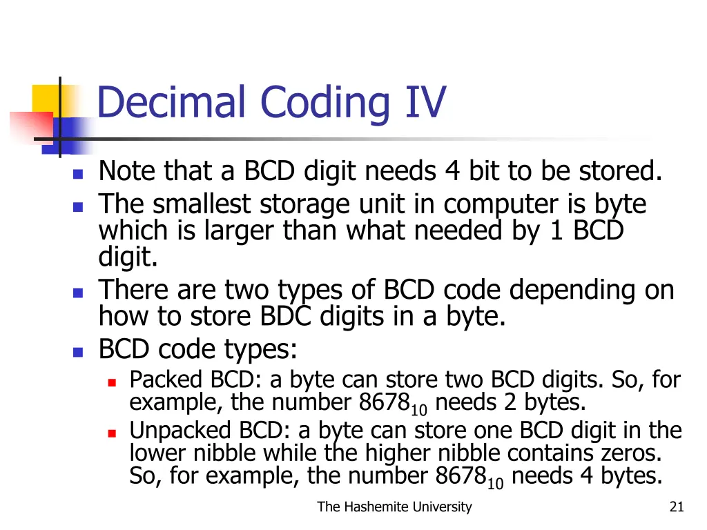 decimal coding iv