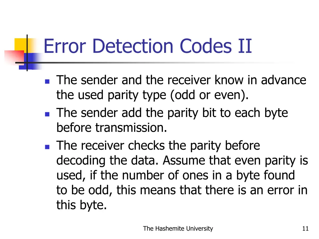 error detection codes ii